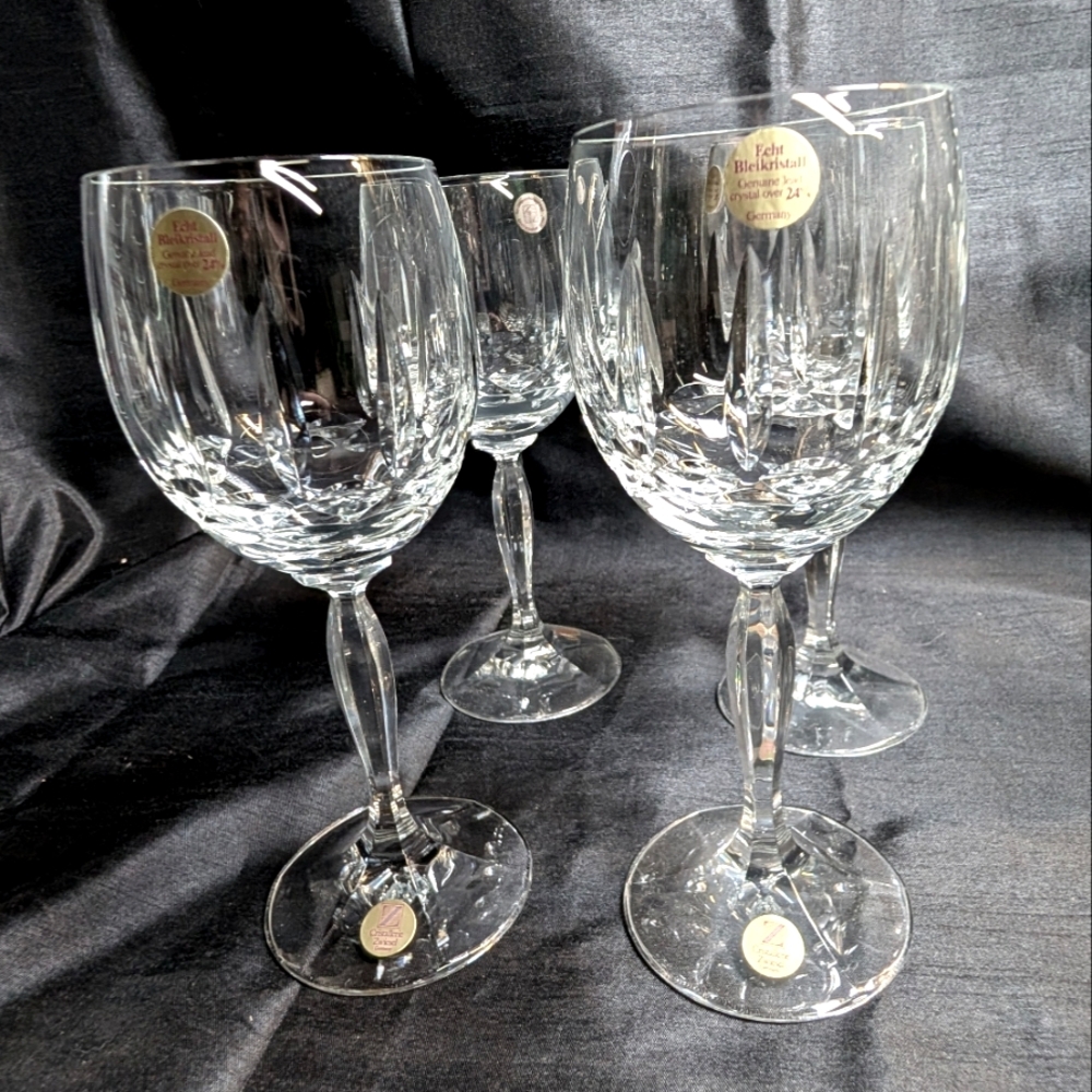 Vintage Echt BleikristallGenuine lead crystal Wine Glasses over 240/Germany
